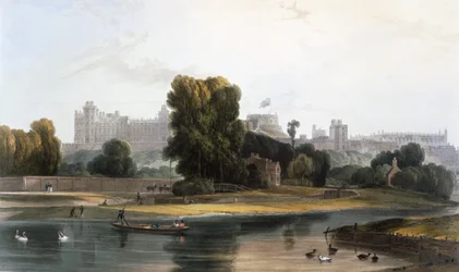 Château de Windsor depuis la Tamise à Eton, de 